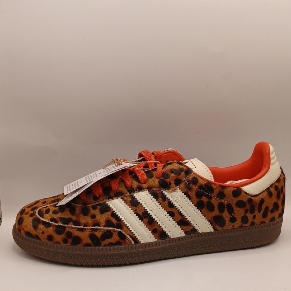 NEW Adidas Samba OG Cheetah Print Red/Creme Sneakers Womens Size 10 US JI2734 - Picture 7 of 16